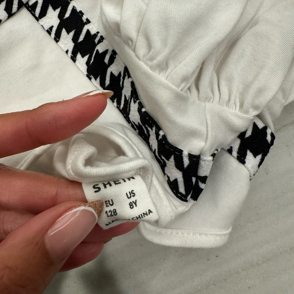 Black & White houndstooth Set size 8 - Picture 16 of 16